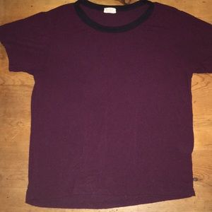 Maroon/ Navy tee